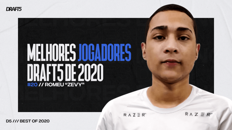zevy foi eleito o vigésimo melhor jogador brasileiro de 2020 pela DRAFT5 (foto: DRAFT5)
