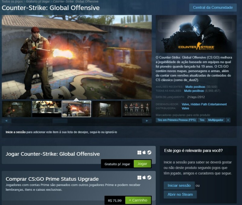 Jogue 5 jogos parecidos com Counter-Strike (CS) que não precisa
